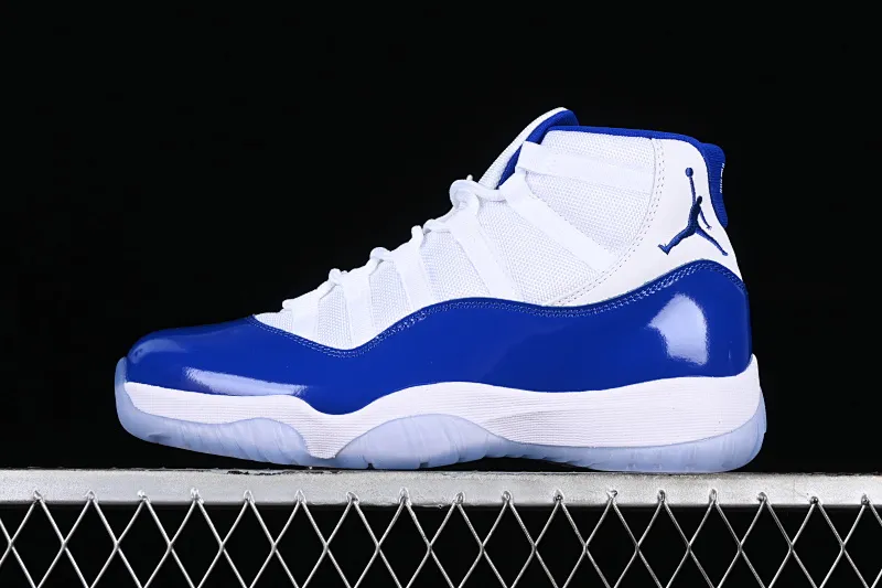 All categories Air Jordan Jordan series basketball shoes Air Jordan 11 P version Air Jordan 11 Retro "Concord Sketch" AJ11 Joe 11 white and blue real standard real carbon high-top basketball shoes CT8012-114